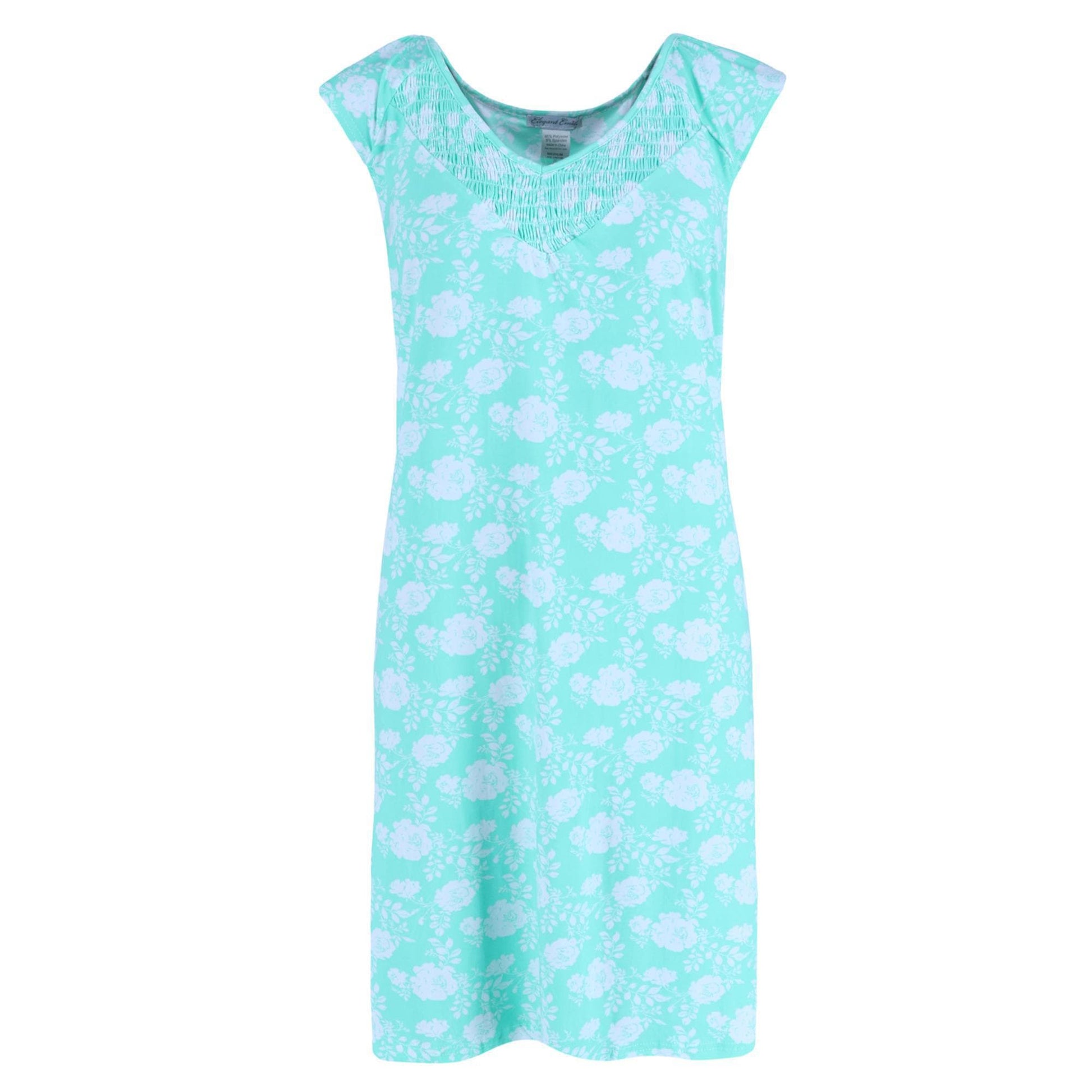 Elegant Emily Women's Mint Floral Gown - Women's Mint Floral Gown