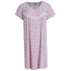Women's Plus Size Patterned Short Sleeve Sleep Gown