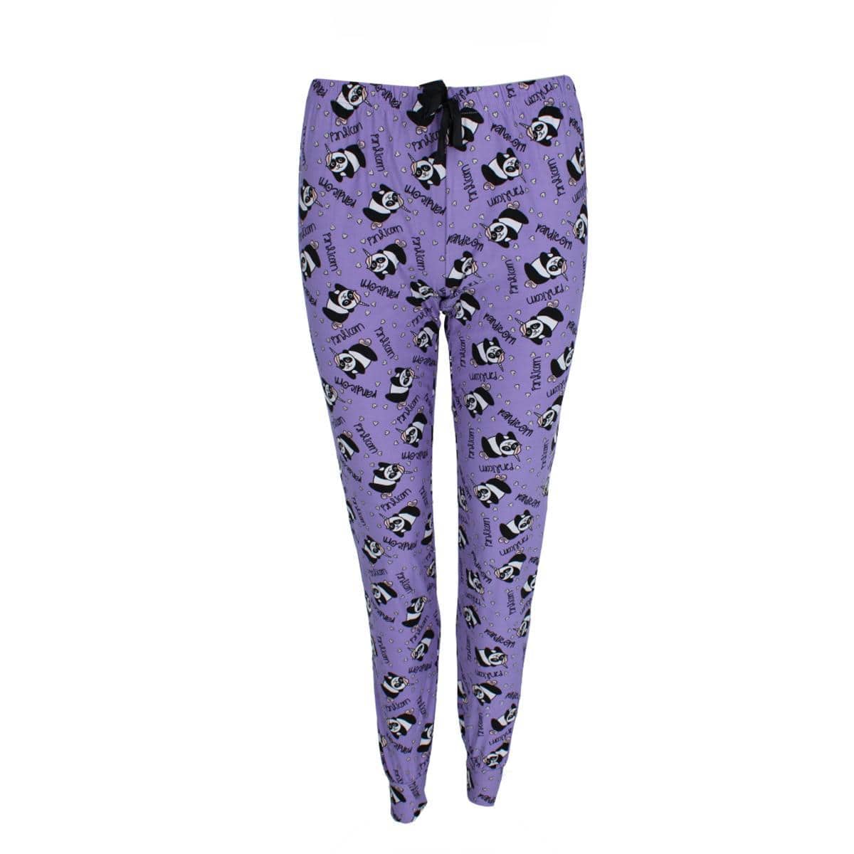 Roll Outta Bed Women's Panda Unicorn Jogger Lounge Pants - Women's Panda Unicorn Jogger Lounge Pants