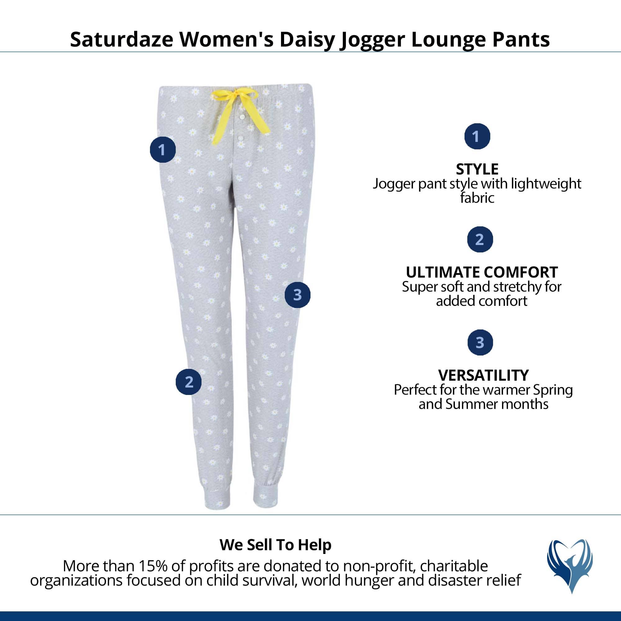 Saturdaze Women's Daisy Jogger Lounge Pants - Grey