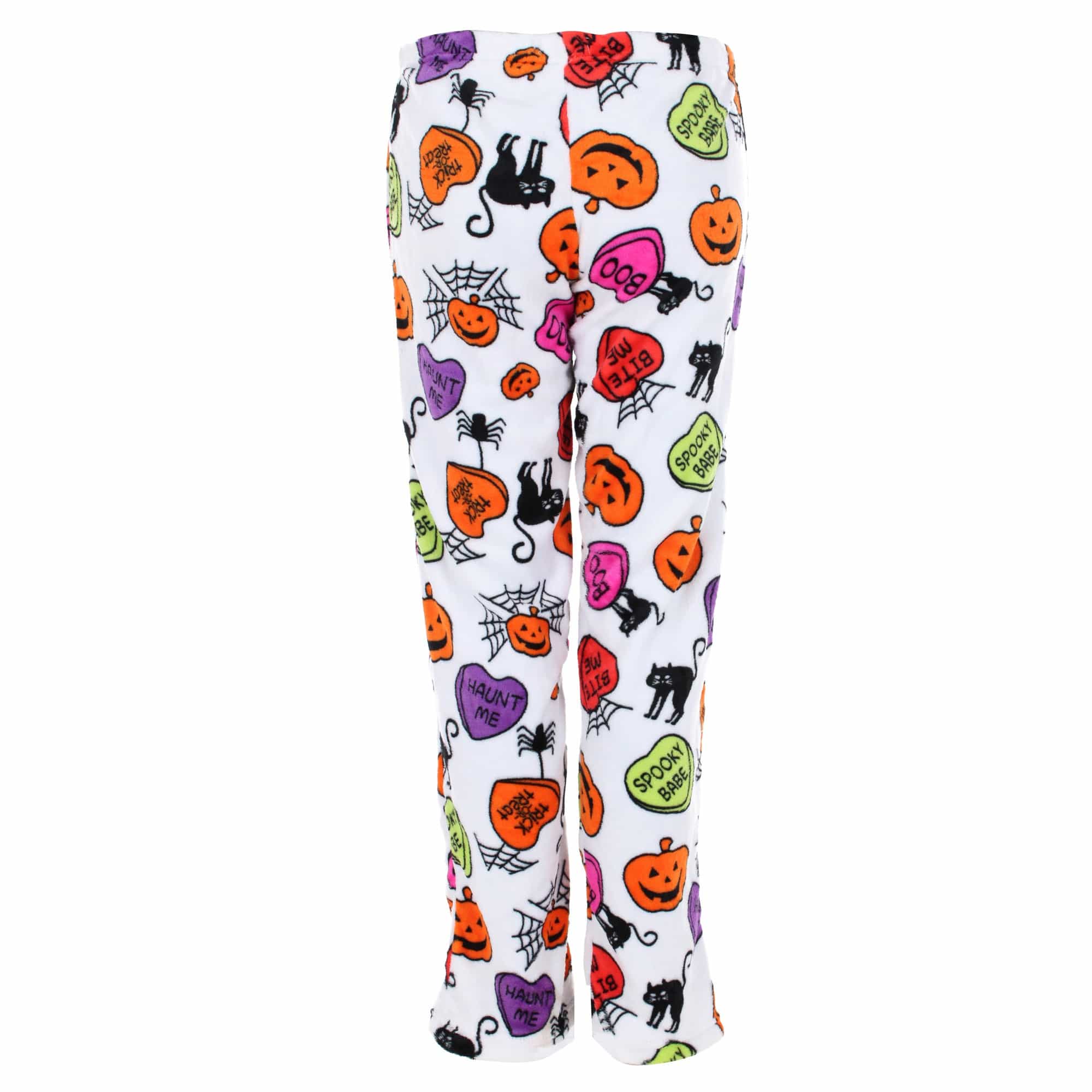 CTM® Women's Halloween Candy Heart Plush Pajama Pants by Weekending