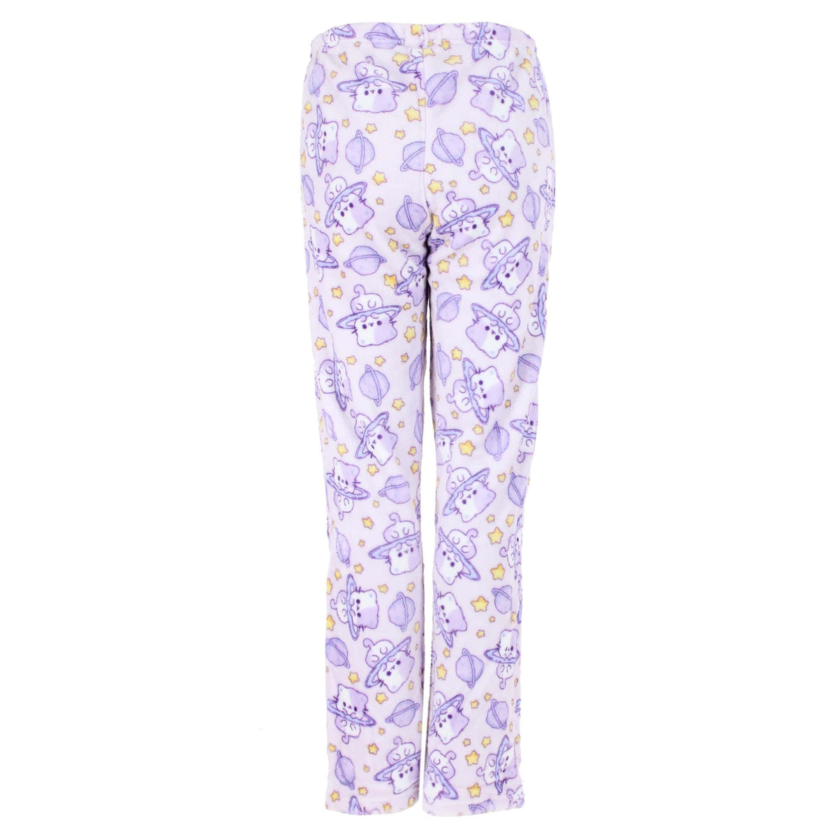 em & alfie Women's Plush Space Kitten Pajama Pant by em & alfie - Purple