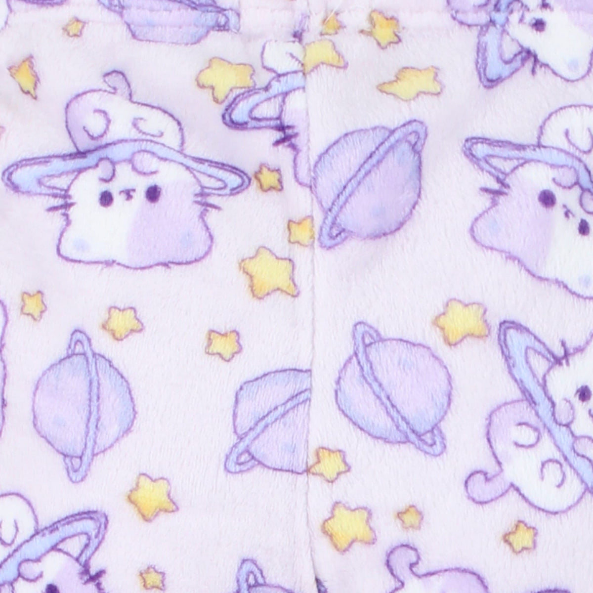 em & alfie Women's Plush Space Kitten Pajama Pant by em & alfie - Purple