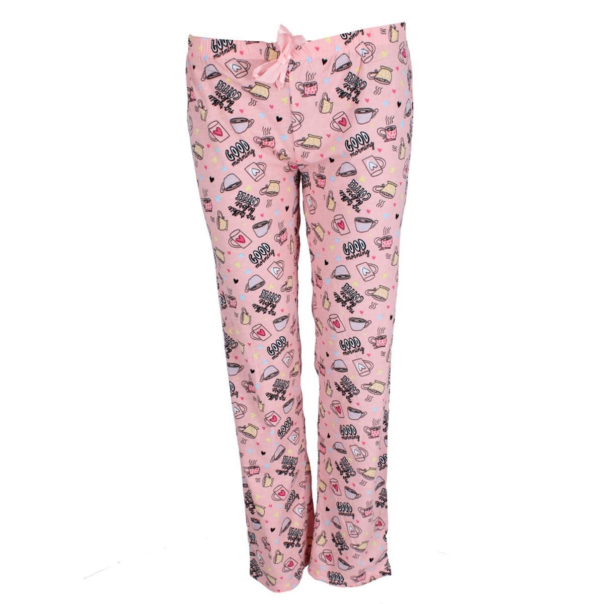 Roll Outta Bed Women's Patterned Knit Open Bottom Pajama Pants - Multi