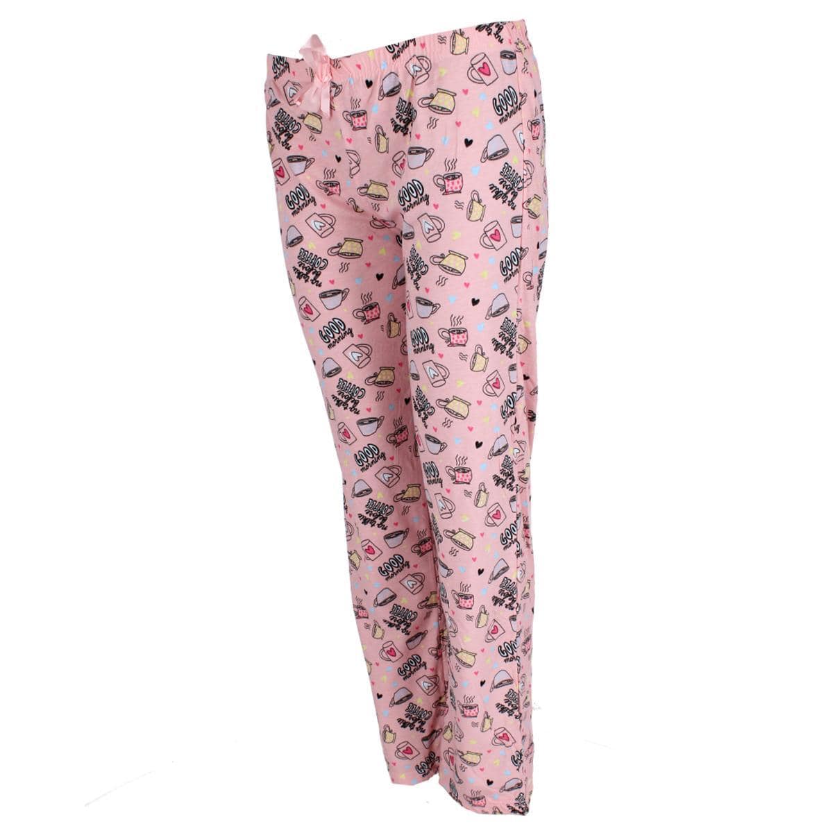 Roll Outta Bed Women's Patterned Knit Open Bottom Pajama Pants - Multi