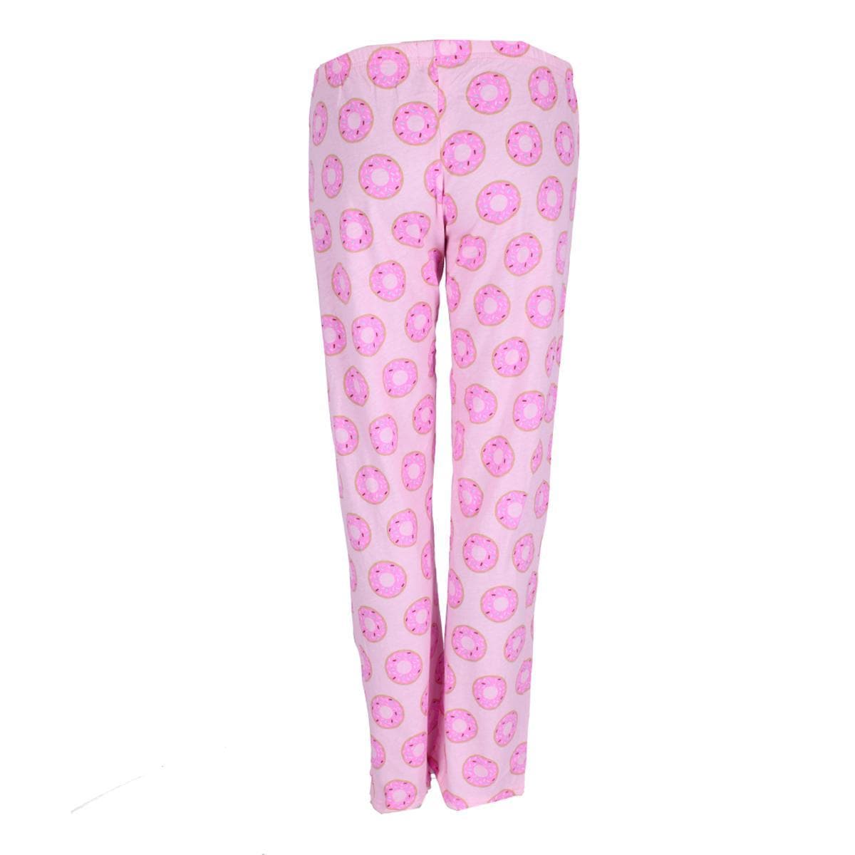 Roll Outta Bed Women's Patterned Knit Open Bottom Pajama Pants - Pink