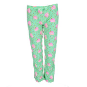 Women's Patterned Knit Open Bottom Pajama Pants