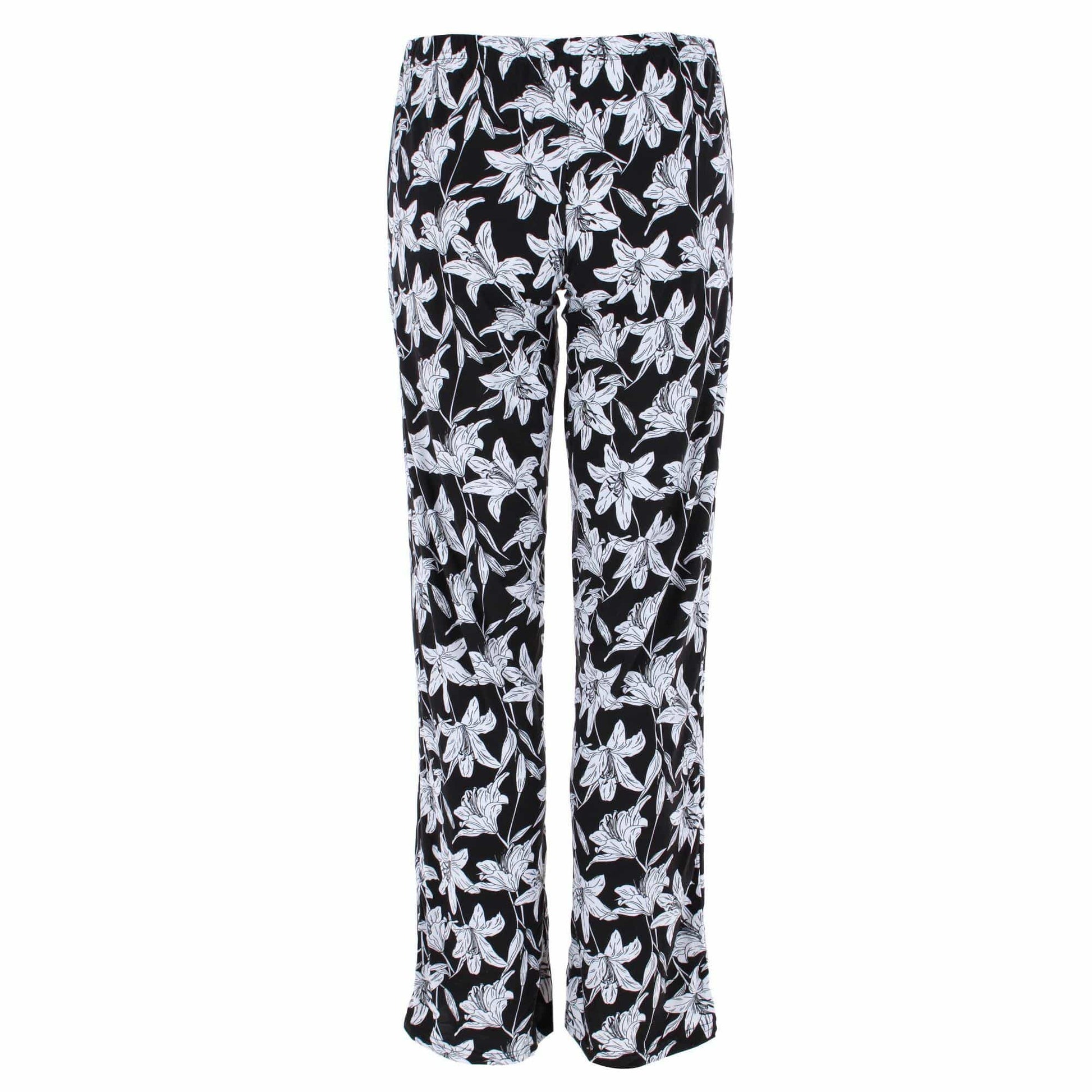 CTM® Women's Lillies Pajama Pants by Not A Morning Person - Black