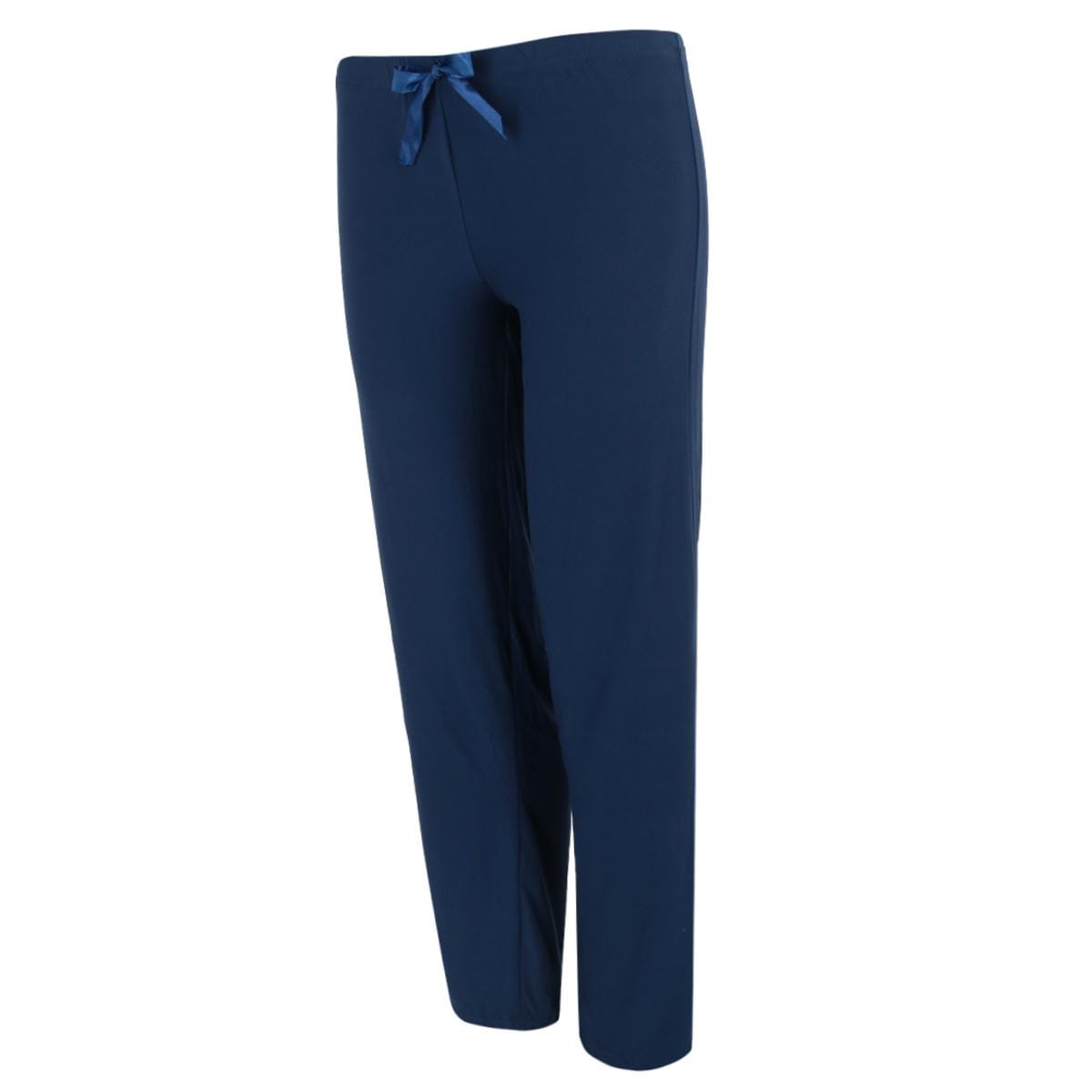 Elegant Emily Women's Plus Size Solid Open Bottom Lounge Pants - Navy