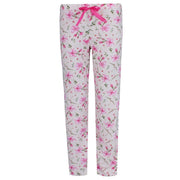 Women's Floral Polysuede Open Bottom Pajama Pants
