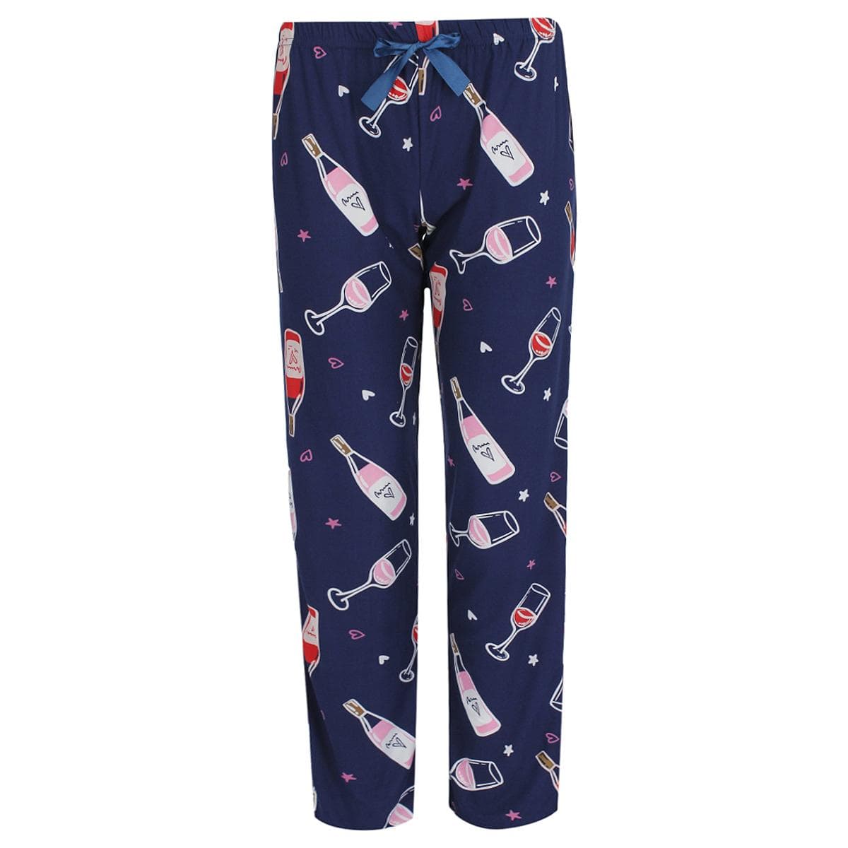 Roll Outta Bed Women's Wine Polysuede Open Bottom Pajama Pants