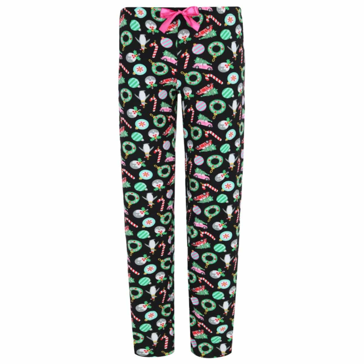 Roll Outta Bed Women's Christmas Ornament Open Bottom Pajama Pants - Women's Christmas Ornament Open Bottom Pajama Pants