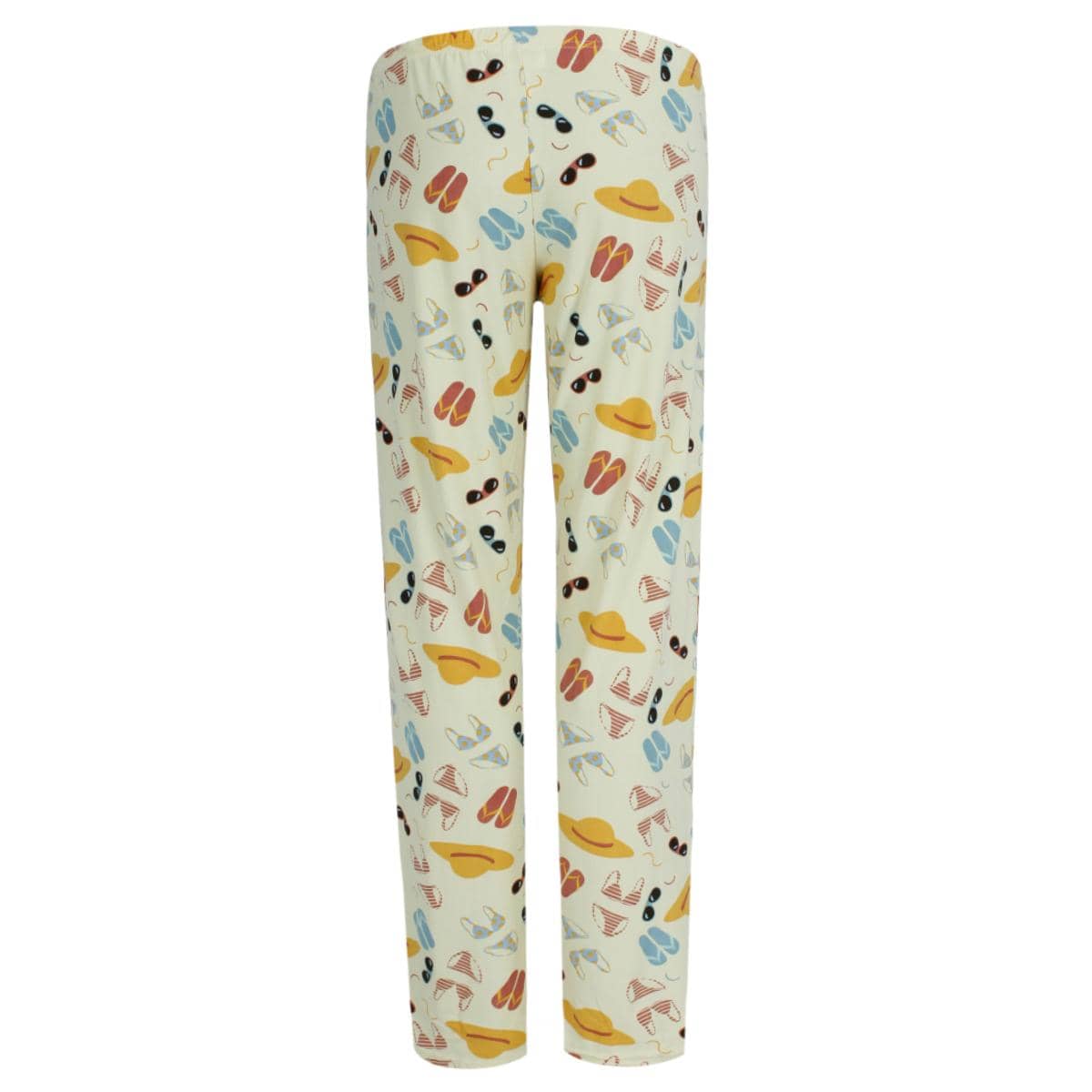 Roll Outta Bed Women's Vacation Polysuede Open Bottom Pajama Pants - Multi