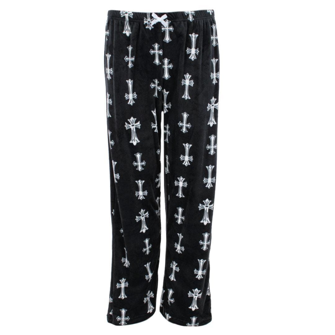 Weekending Women's Gothic Cross Velour Pajama Pants - Women's Gothic Cross Velour Pajama Pants