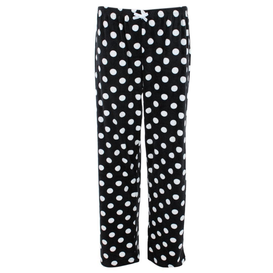 Weekending Women's Polka Dot Velour Pajama Pants - Women's Polka Dot Velour Pajama Pants