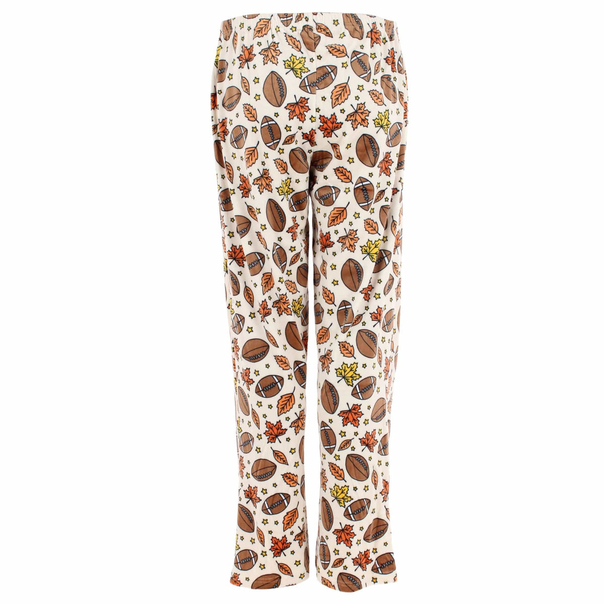 CTM® Women's Plush Fall Football Pajama Pants by Weekending - Beige