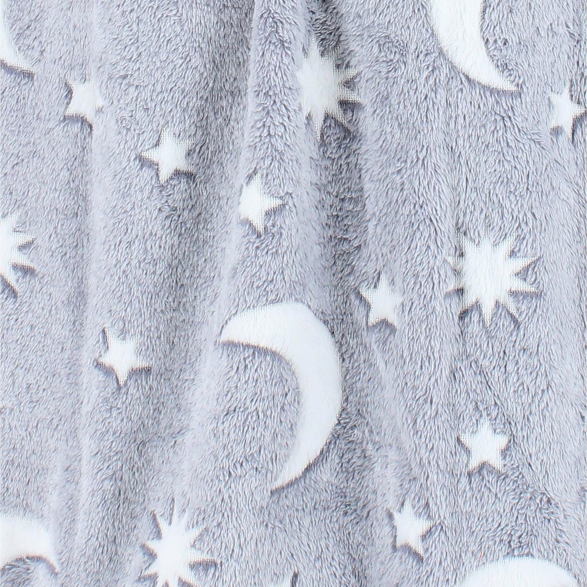 em & alfie Women's Plush Celestial Kimono Bathrobe - Gray