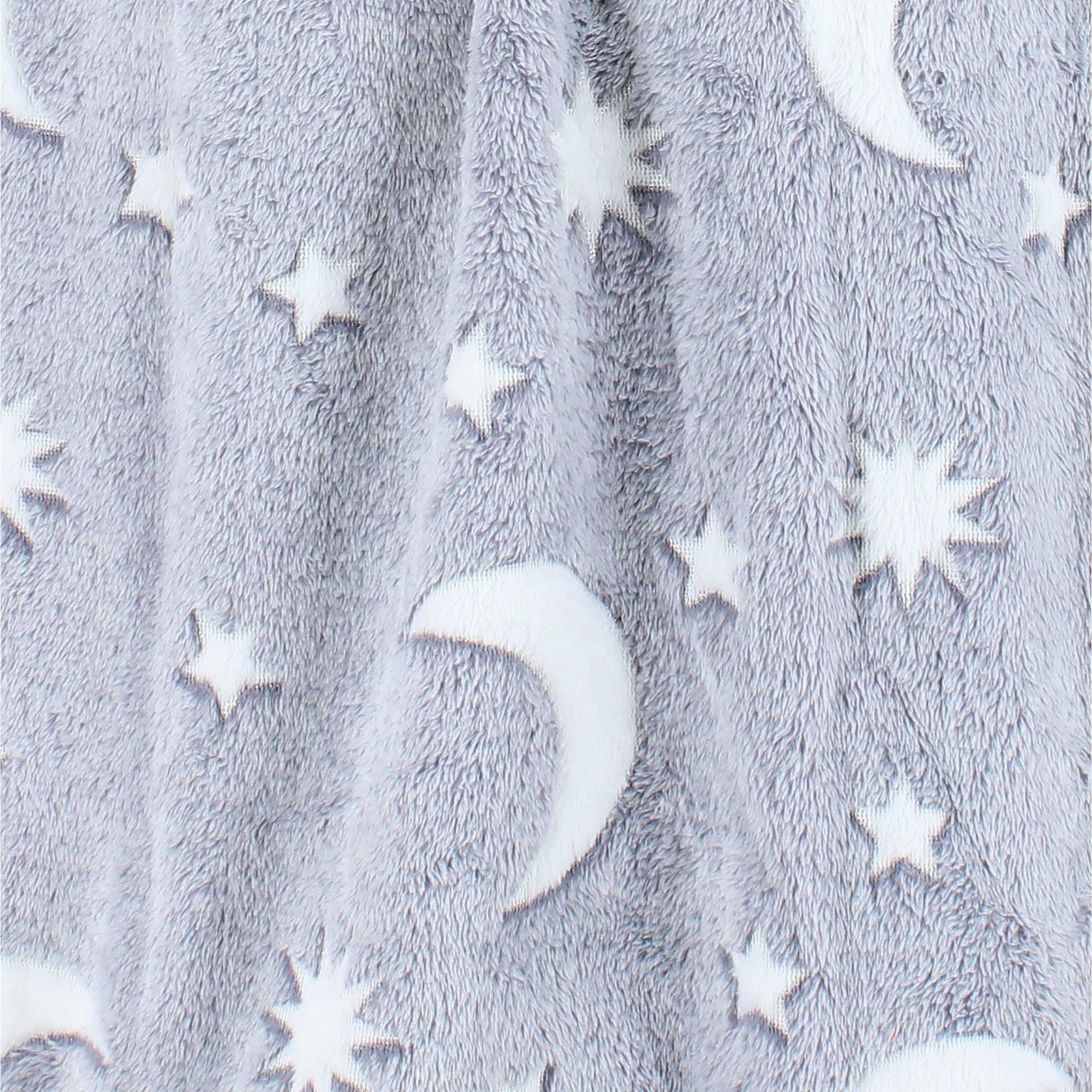 em & alfie Women's Plush Celestial Kimono Bathrobe - Gray