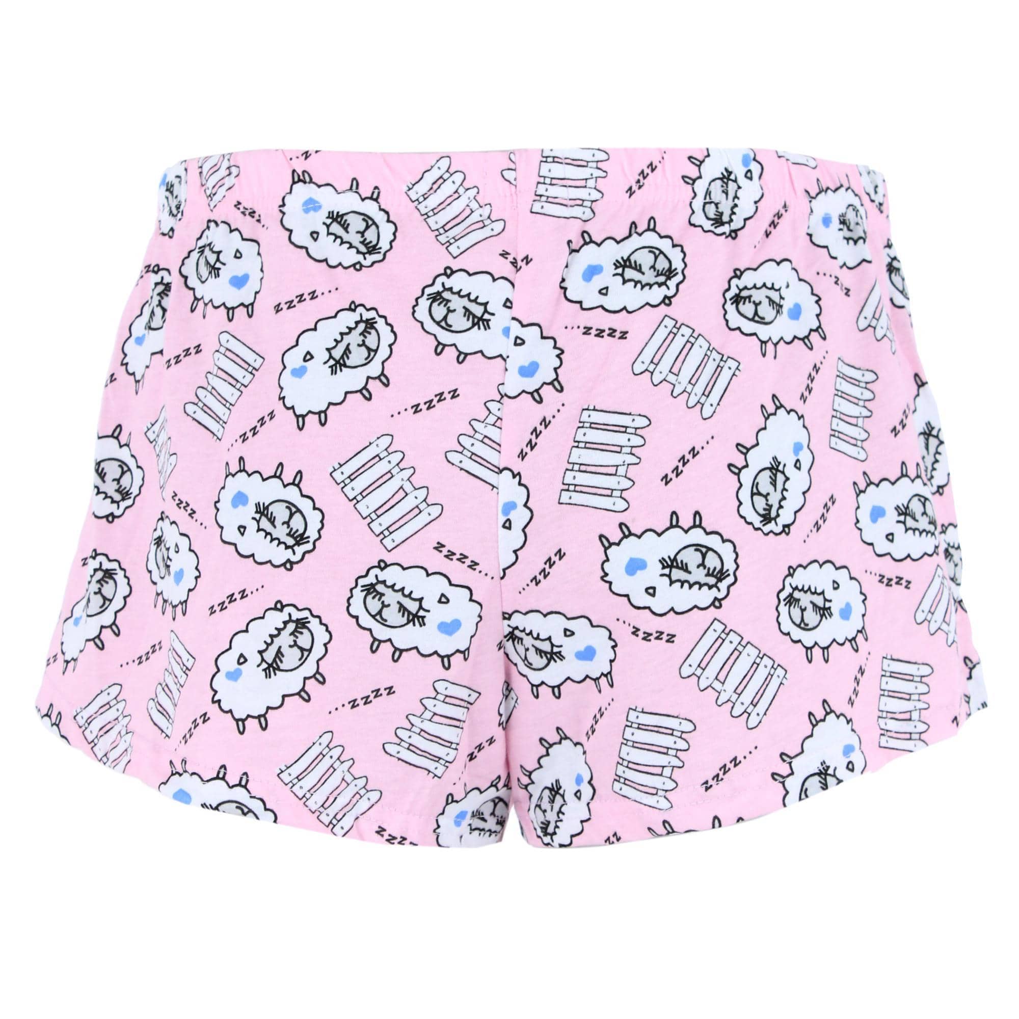 Roll Outta Bed Women's Novelty Print Sleep Shorts - Pink Sheep