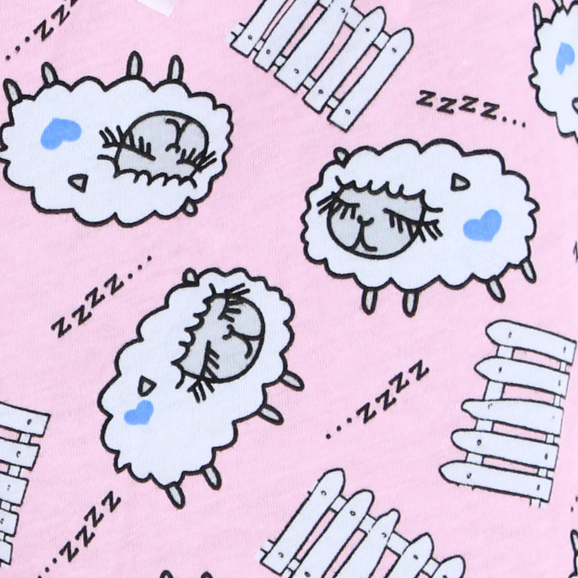 Roll Outta Bed Women's Novelty Print Sleep Shorts - Pink Sheep