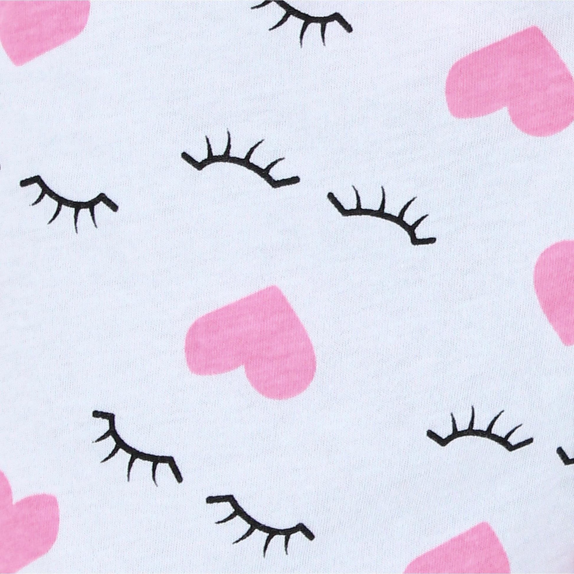Roll Outta Bed Women's Novelty Print Sleep Shorts - White Hearts