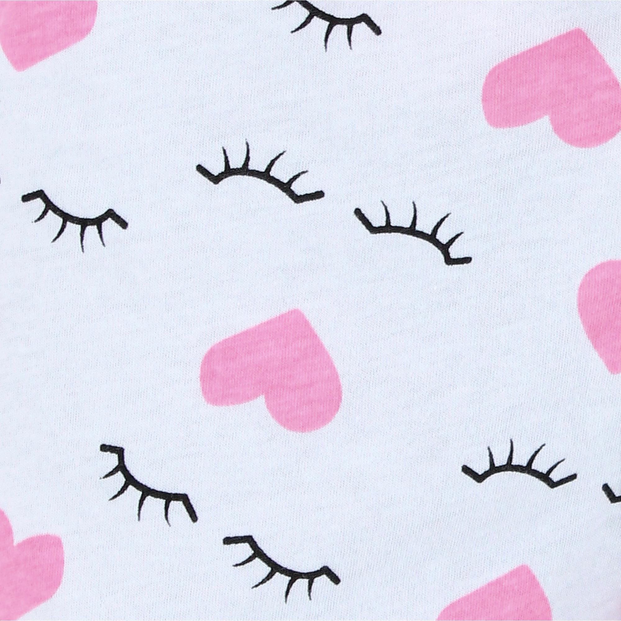 Roll Outta Bed Women's Novelty Print Sleep Shorts - White Hearts