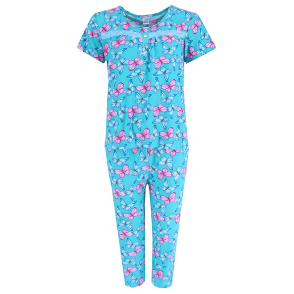 Women's Plus Size Butterfly Capri Set