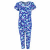 Women's Blue Floral Capri Sleep Set