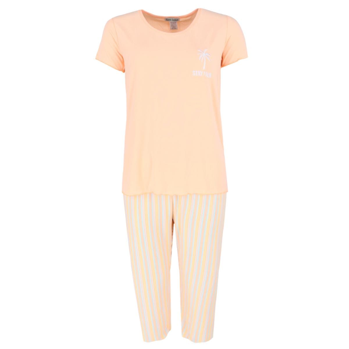 Sleep Junkie Women's Stay Palm Short Sleeve Capri Set