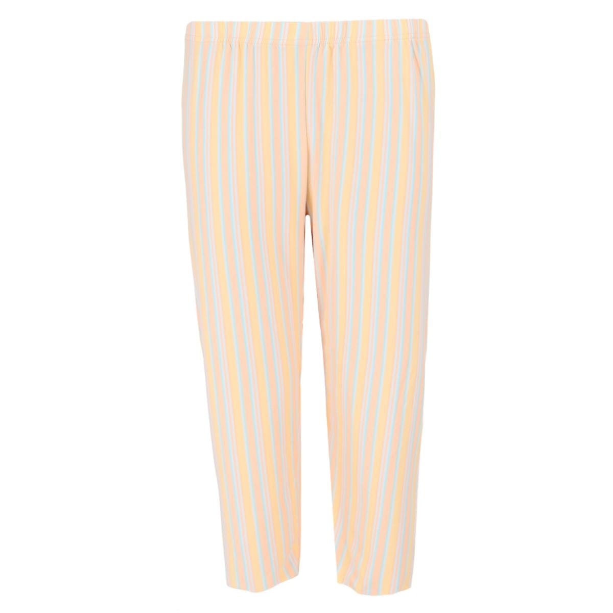 Sleep Junkie Women's Stay Palm Short Sleeve Capri Set - Orange