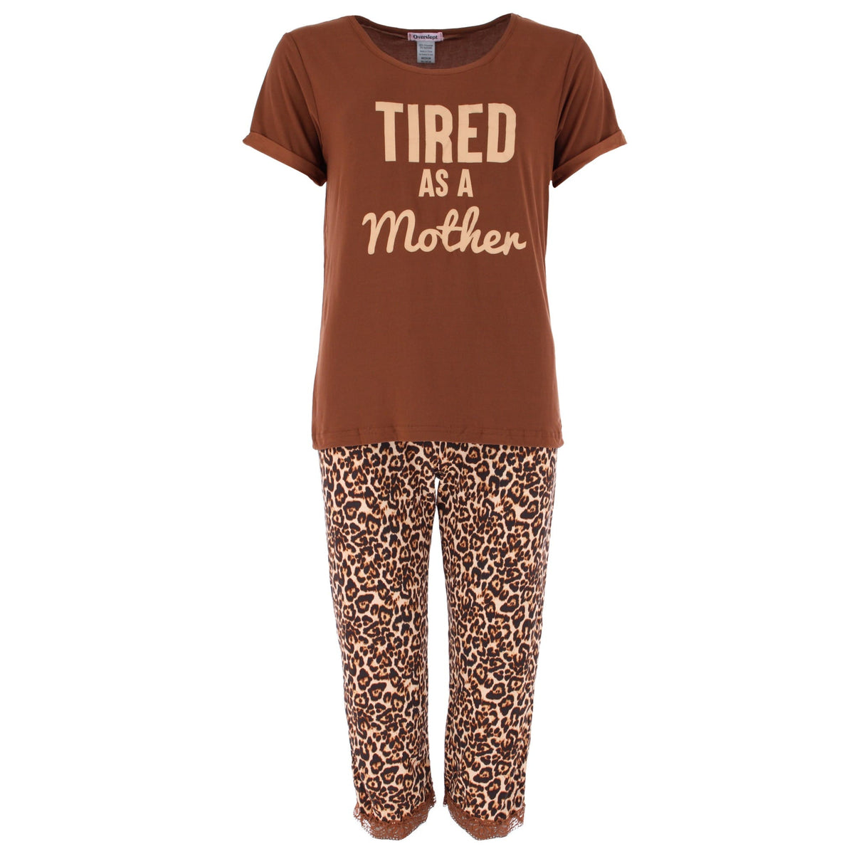 Overslept Women's Tired as a Mother Capri Pajama Set by Overslept - Women's Tired as a Mother Capri Pajama Set by Overslept