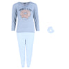 Women's Knit Donut Top & Plush White Jogger Set