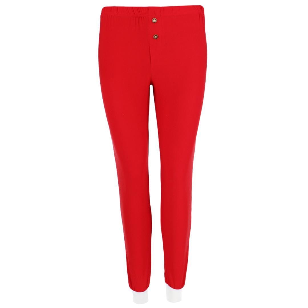 em & alfie Women's Christmas Santa Pajama Set with Matching Hat - Red