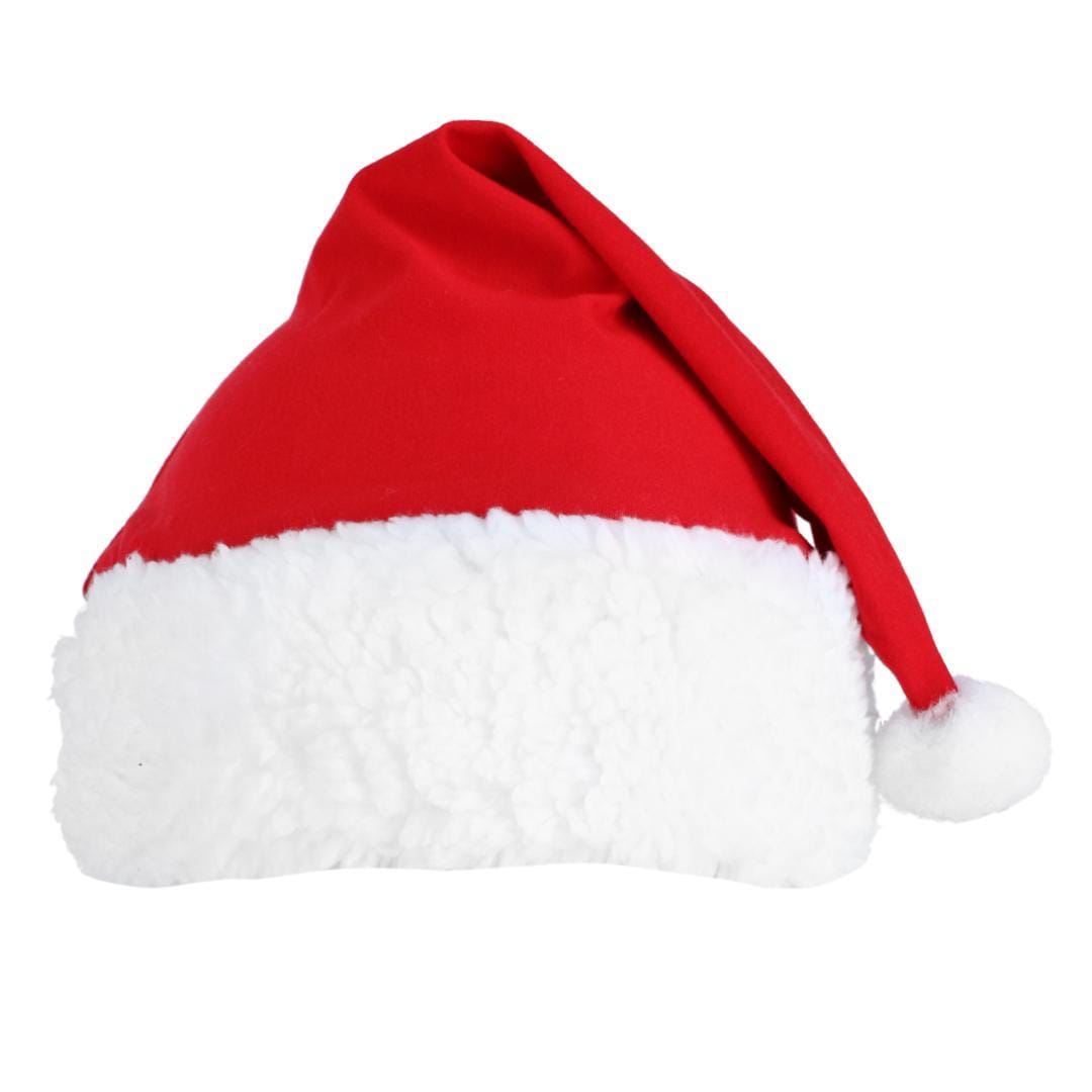 em & alfie Women's Christmas Santa Pajama Set with Matching Hat - Red