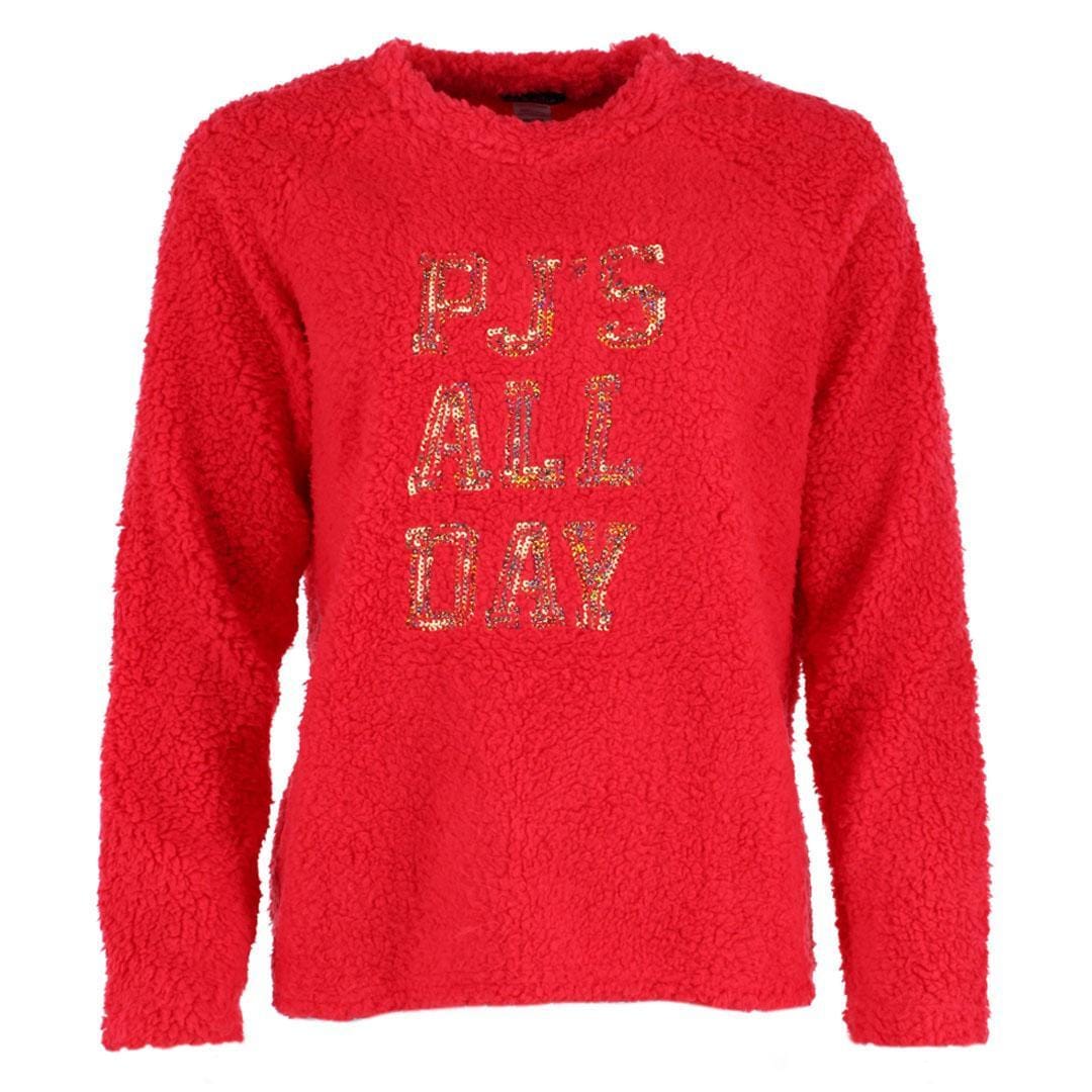 em & alfie Women's PJ All Day Plaid Crewneck Pajama Set - Red