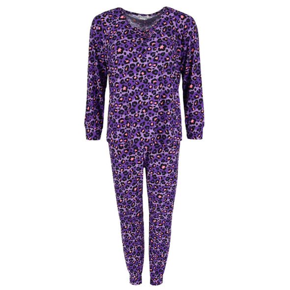 Women's Plus Size Leopard Print Jogger Pajama Set