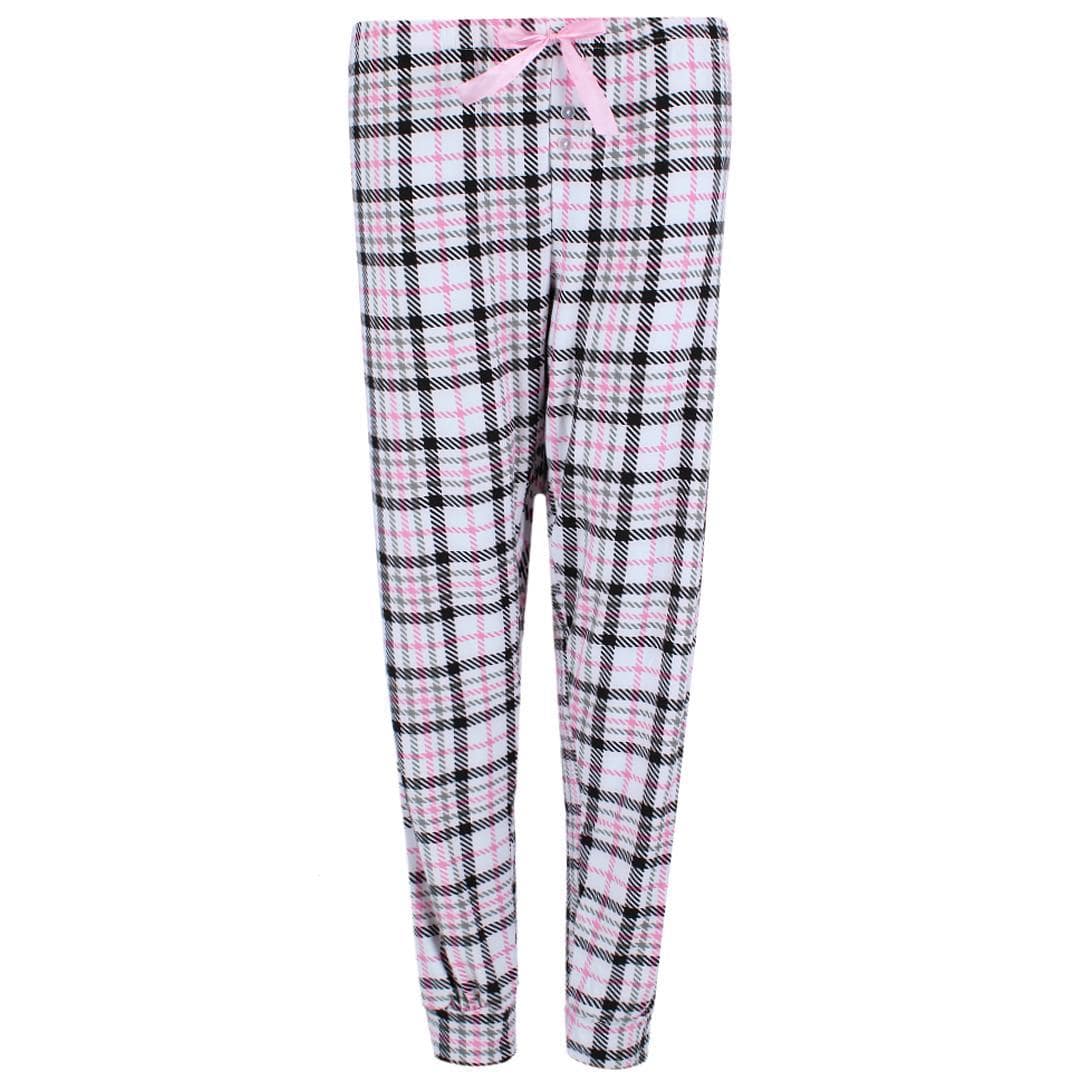 Mentally Exhausted Women's Hour Late Plus Size Pajama Jogger Set - Pink
