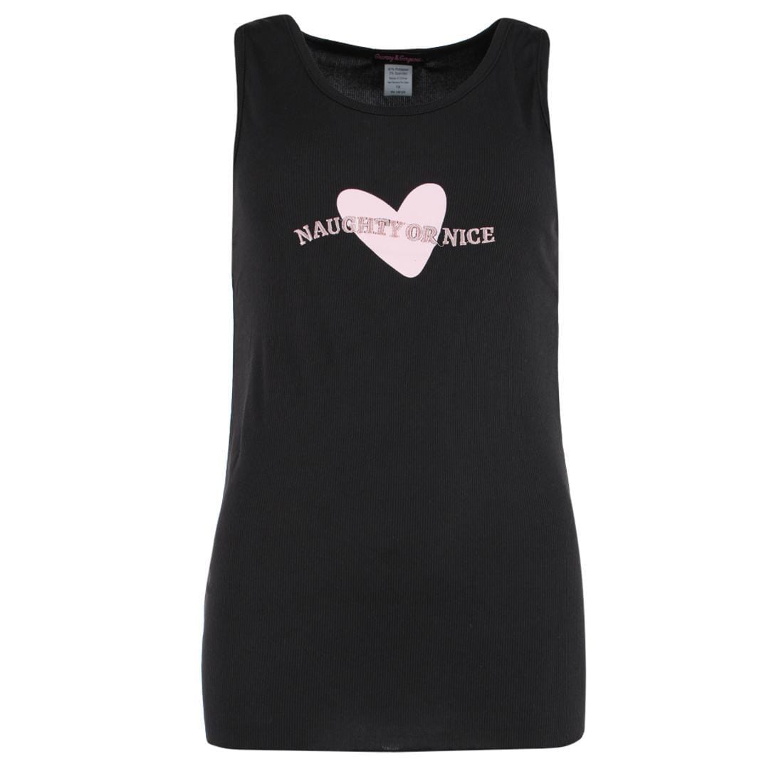 Grumpy & Gorgeous Women's Plus Size Naughty or Nice Heart Jogger Pajama Set - Pink