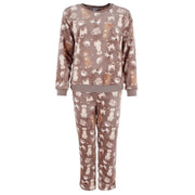 Women's Dog Lover Plush Crewneck Pajama Set