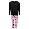 Women's Makeup Print Plush Pajama Set