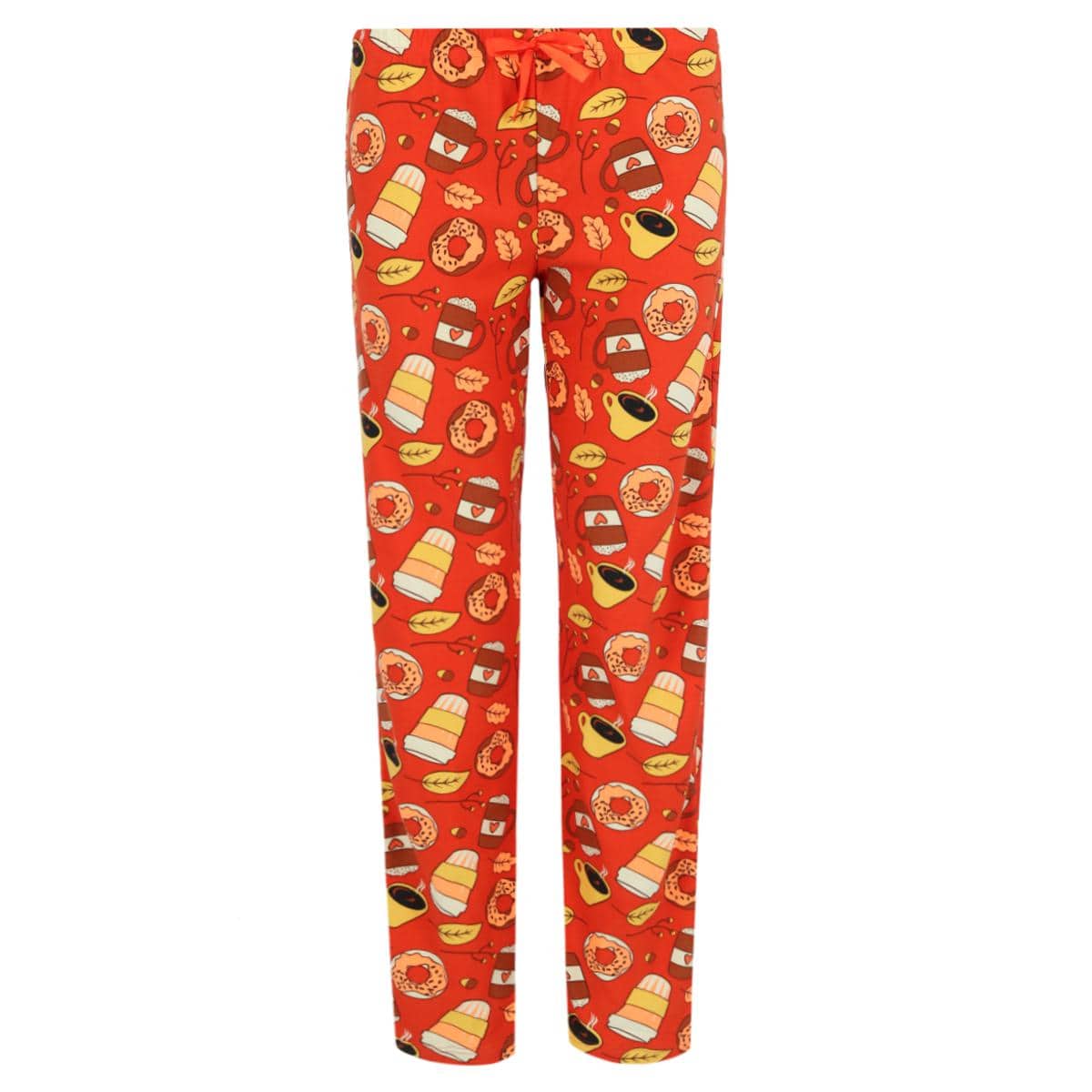Not a Morning Person Women's Pumpkin Spice Short Sleeve Pajama Set - Orange
