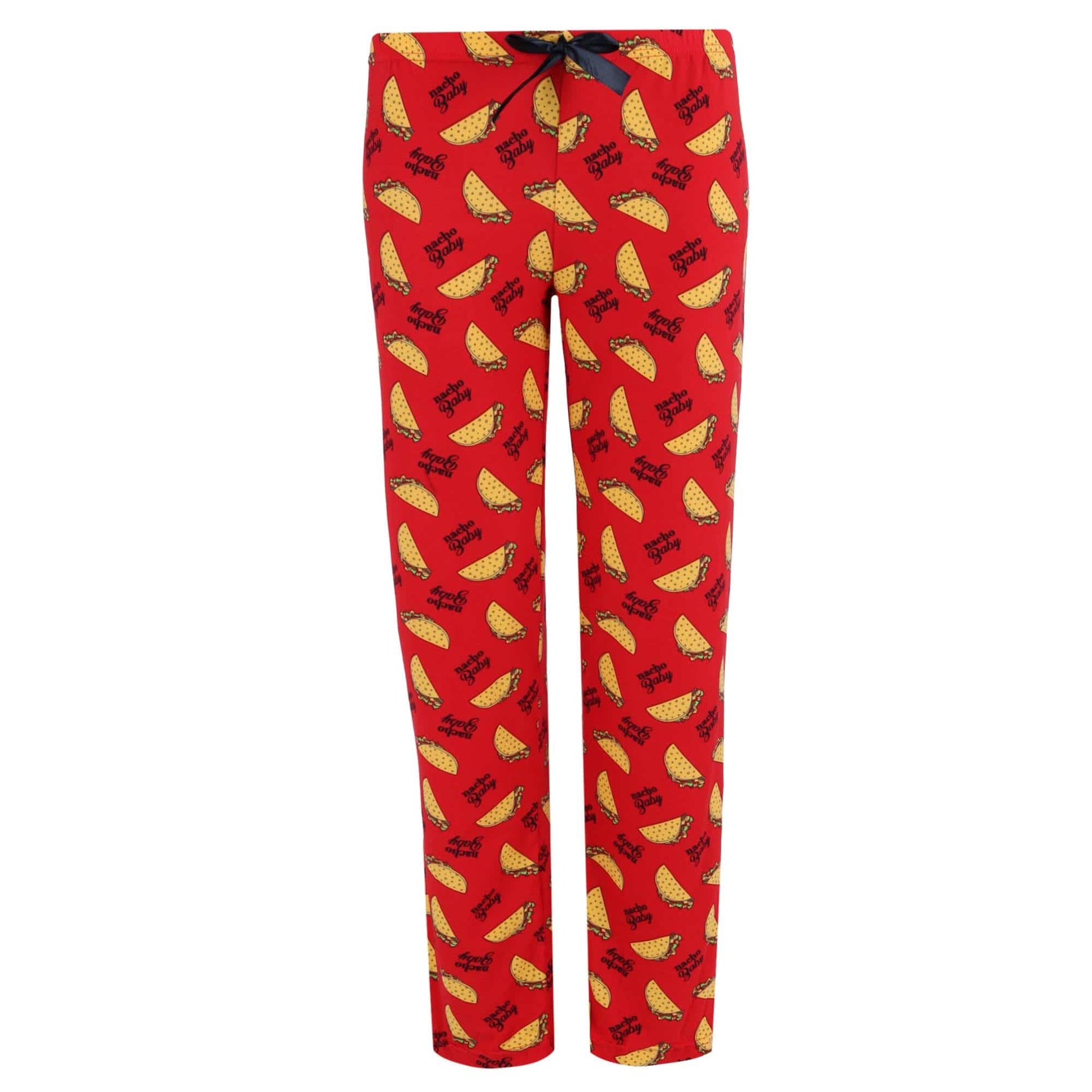 Grumpy & Gorgeous Women's Taco Print Pajama Set - Red