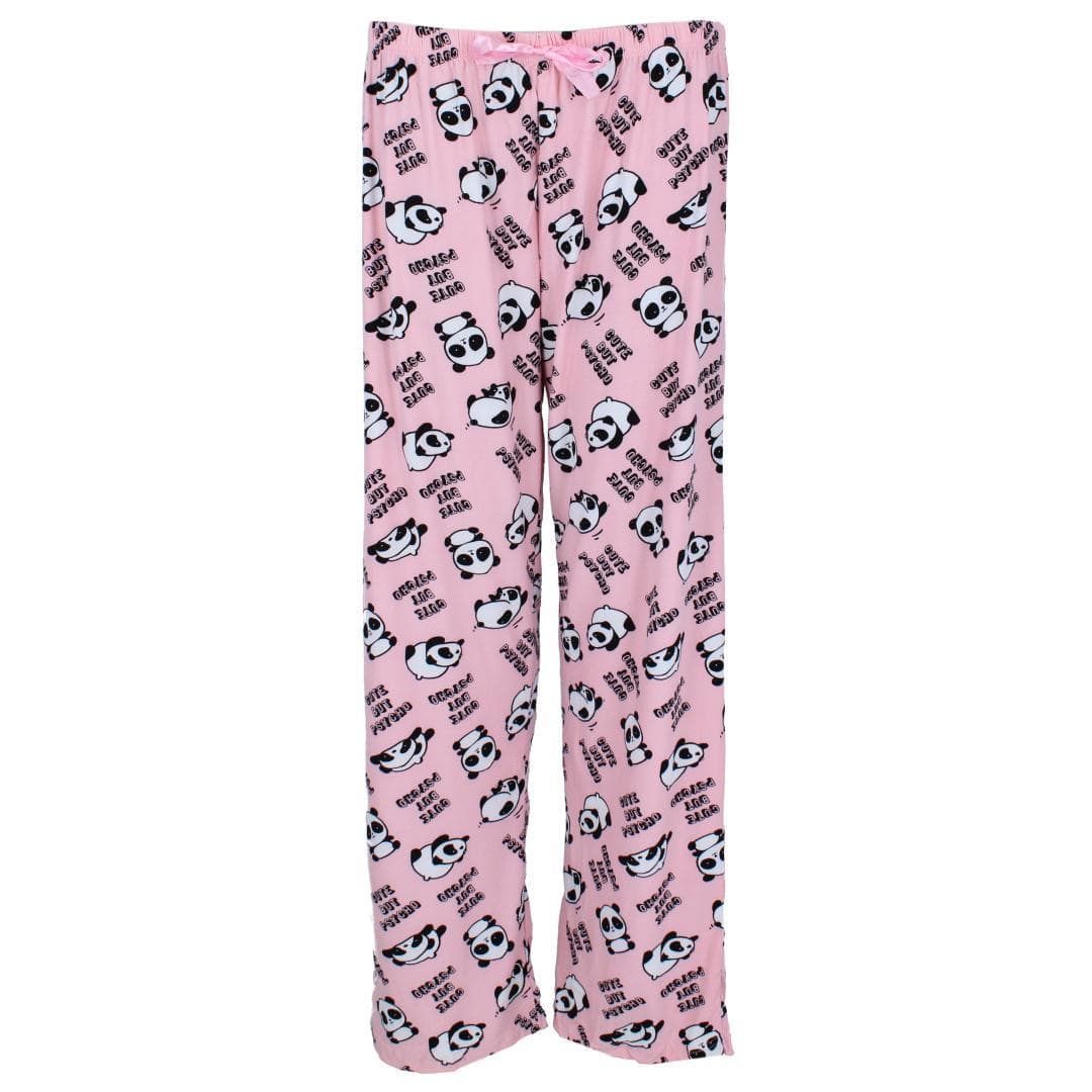 Mentally Exhausted Women's Plus Size Panda Sleeping is My Cardio Pajama Set - Pink