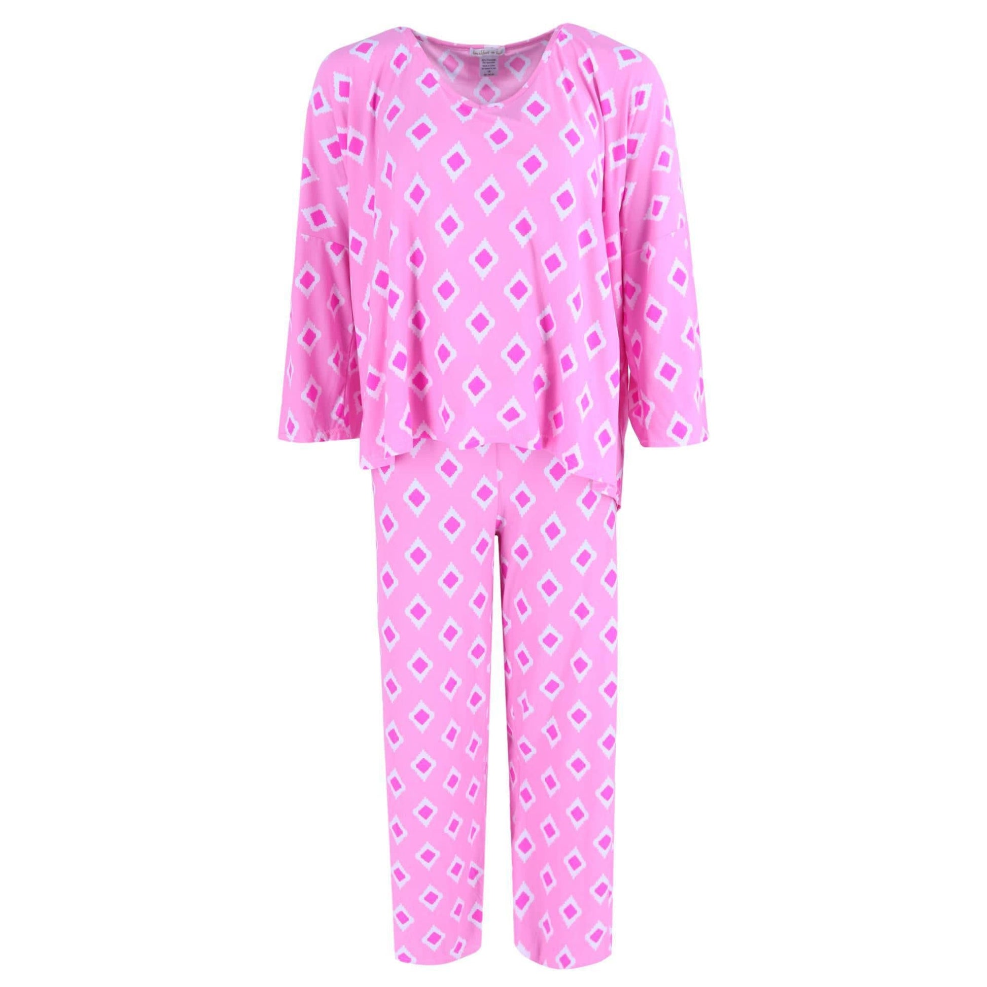 Breakfast in Bed Women's Plus Size Flowing Pajama Set - Women's Plus Size Flowing Pajama Set
