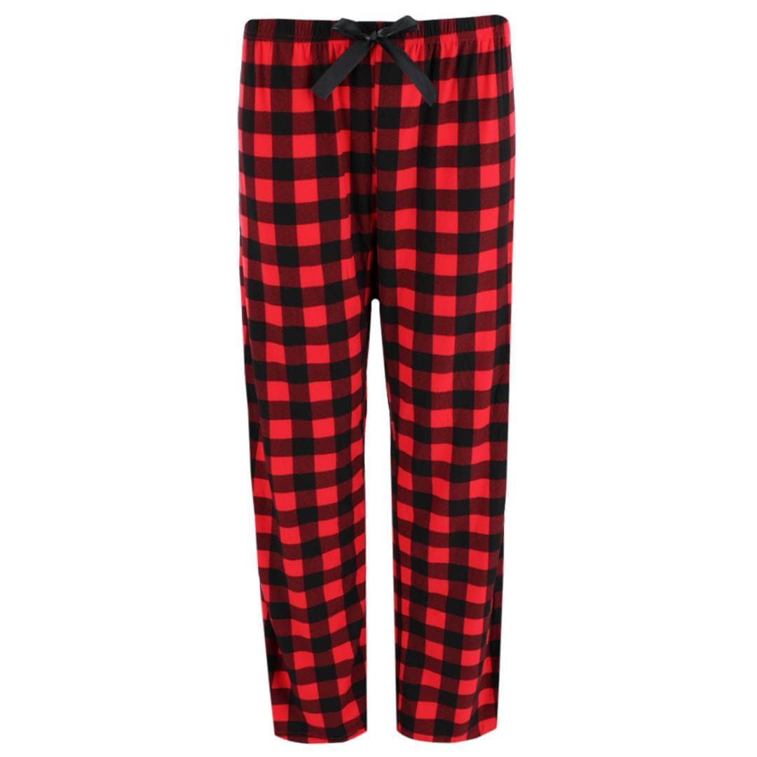 em & alfie Women's Plus Love Tank Buffalo Check Pajama Set - Red