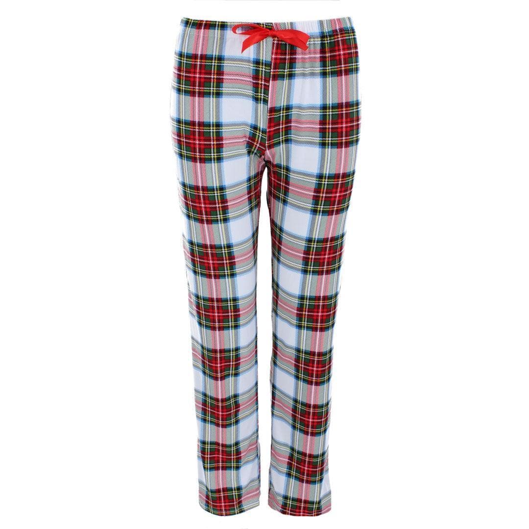 em & alfie Women's Gangsta Wrapper Christmas Pajama Set - White