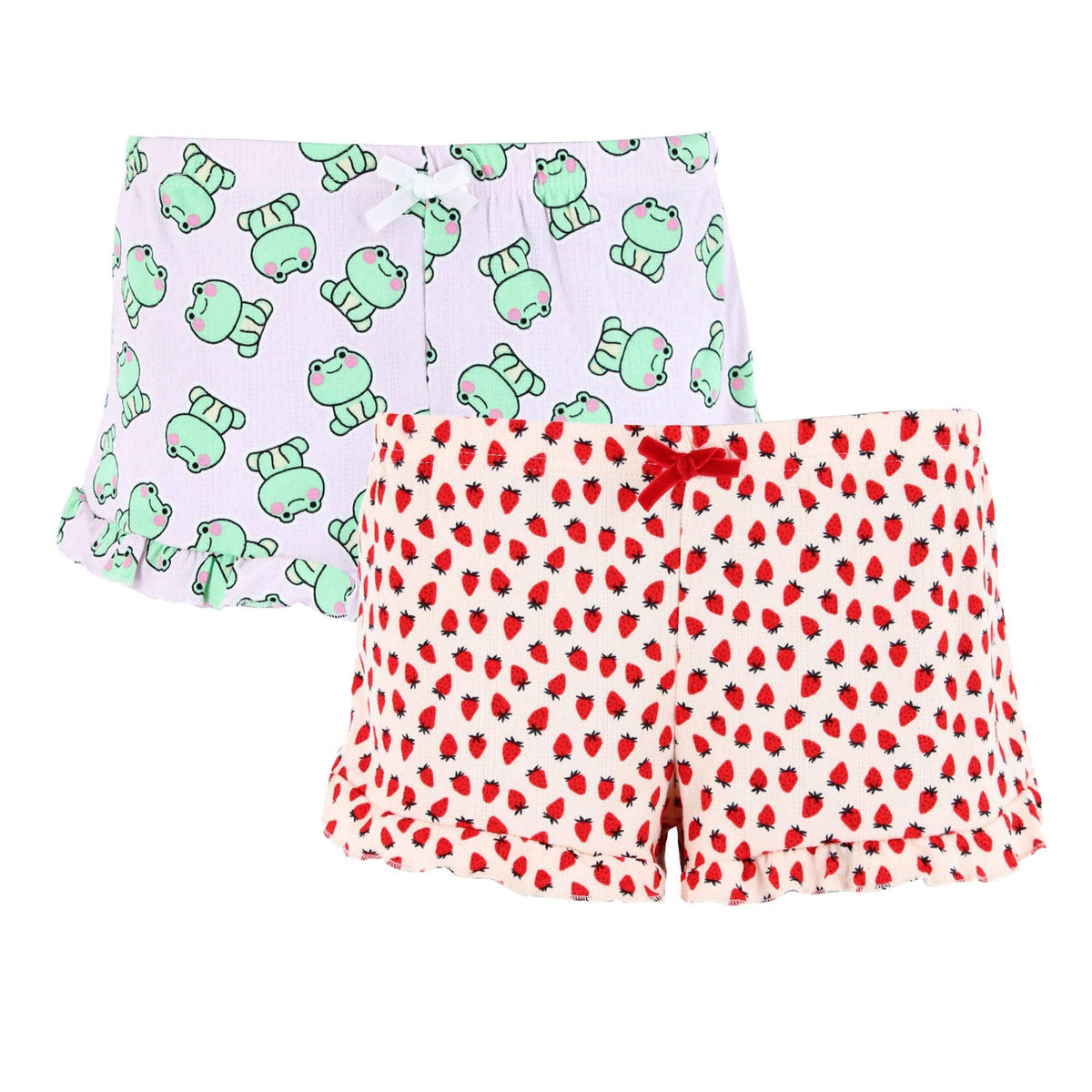 Women's Pointelle Ruffle Pajama Shorts Pack of 2 by strawberrykiss