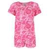 Women's Paisley Henley Short Sleeve and Shorts Set