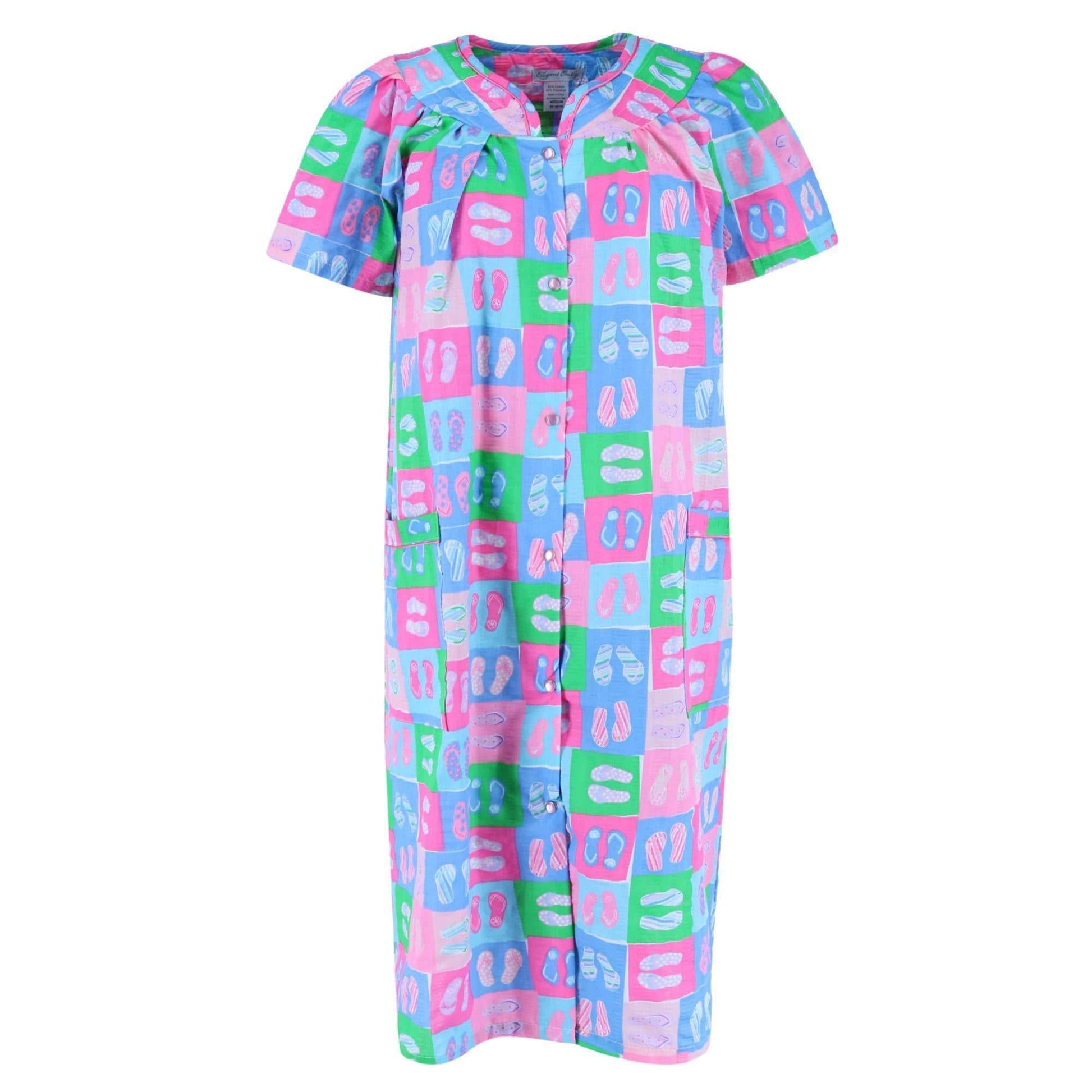 Elegant Emily Women's Plus Size Novelty Print Duster Gown - Women's Plus Size Novelty Print Duster Gown