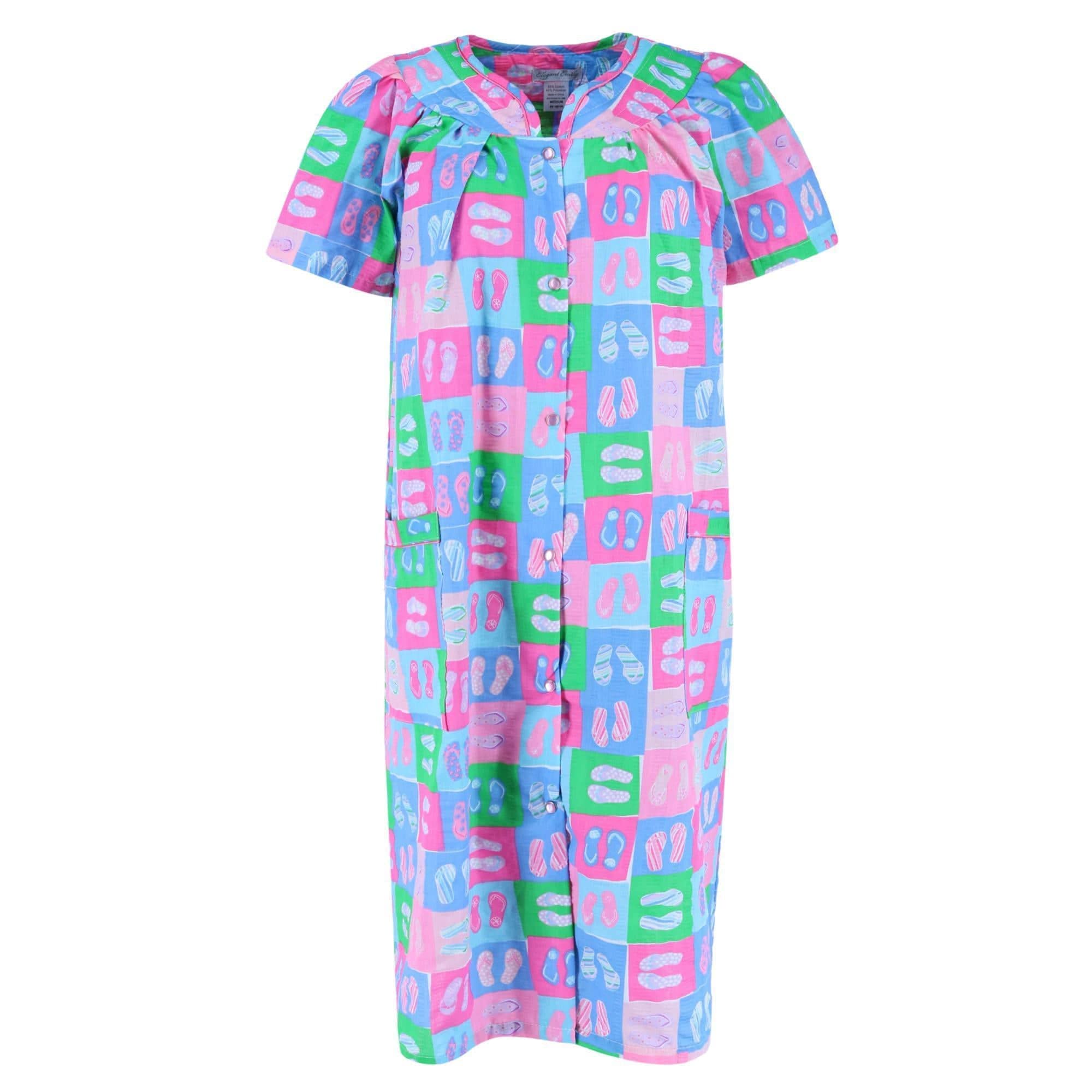 Elegant Emily Women's Plus Size Novelty Print Duster Gown - Women's Plus Size Novelty Print Duster Gown